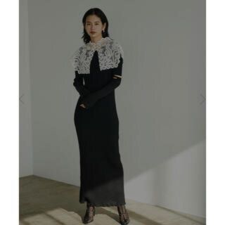 アメリヴィンテージ(Ameri VINTAGE)のlace collar set dress(ロングワンピース/マキシワンピース)