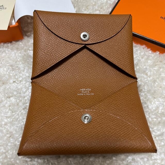 話題の行列 Hermes - エルメス カードケース バスティア ゴールド 新品