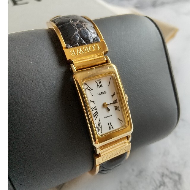 シルバー/レッド ロエベ 腕時計 アンティーク 美品 レディース ブレス
