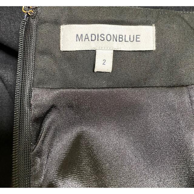 MADISONBLUE(マディソンブルー)の【MADISON BLUE】ウールナイロンスカート/ブラック/02 レディースのスカート(ひざ丈スカート)の商品写真