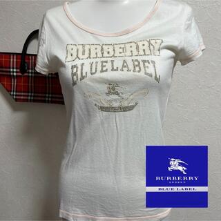 バーバリーブルーレーベル(BURBERRY BLUE LABEL)のBurberry カットソー　Ｔシャツ　38Ⓜ︎(Tシャツ(半袖/袖なし))