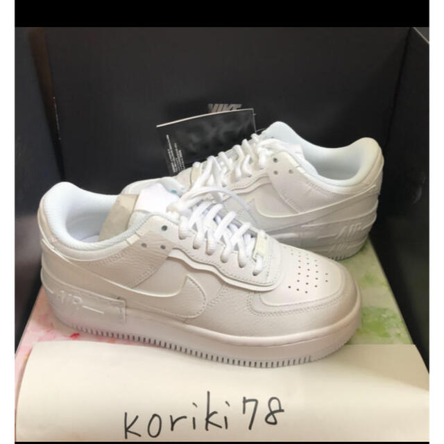 NIKE - 厚底 25 AIR FORCE 1 エアフォースワン シャドウ ロウ AF1の