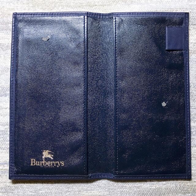 BURBERRY(バーバリー)の【お値下げ】BURBERRY手帳カバー、紺系、Used品、未使用レフィル・栞付き レディースのファッション小物(その他)の商品写真