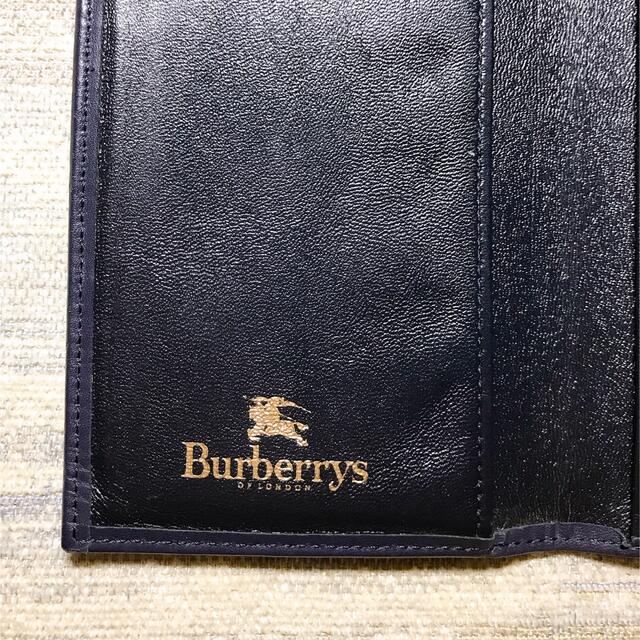 BURBERRY(バーバリー)の【お値下げ】BURBERRY手帳カバー、紺系、Used品、未使用レフィル・栞付き レディースのファッション小物(その他)の商品写真