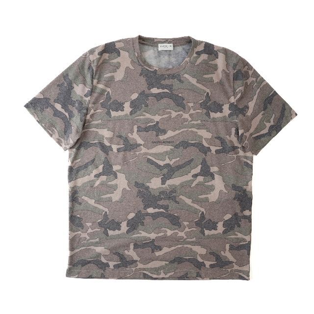 新品 Saint Laurent ロゴ 迷彩Tシャツ Mサイズ