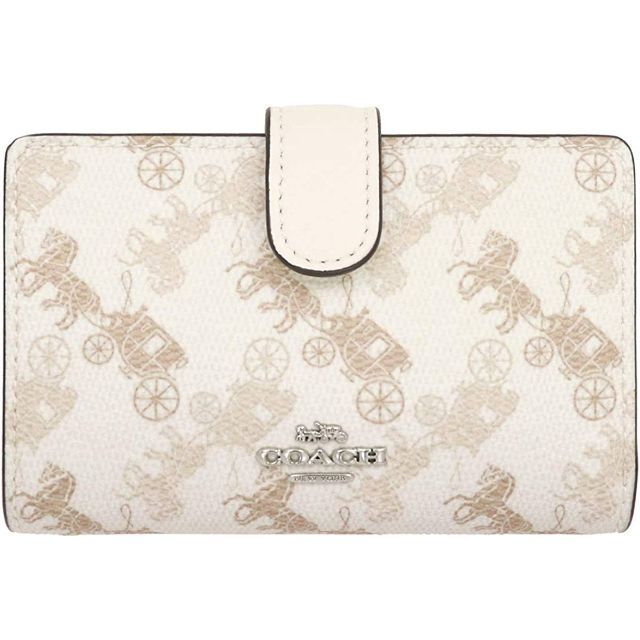 COACH 財布 二つ折り財布 F87936 クリーム×ベージュマルチ