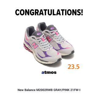 ニューバランス(New Balance)のNew Balance M2002RWB 23.5cm グレーピンク(スニーカー)