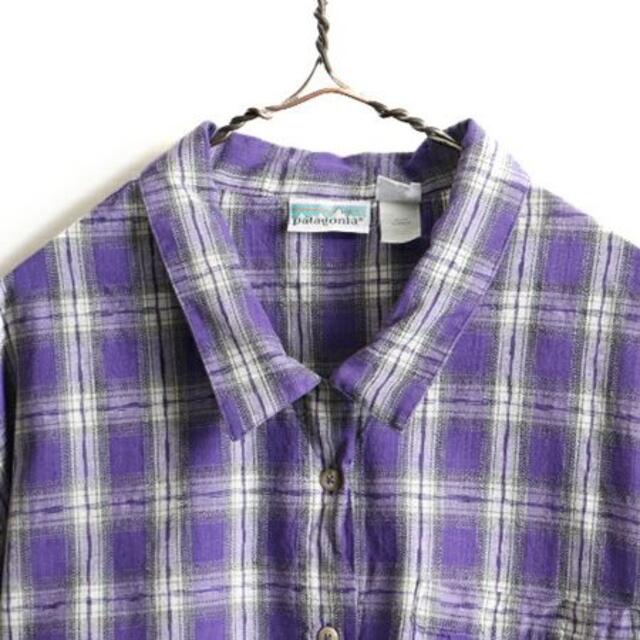 patagonia - 90s 白タグ □ 93年製 パタゴニア チェック ループ留め