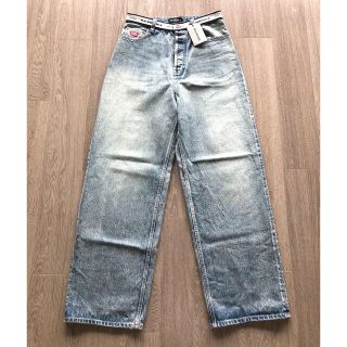 シンプルでおしゃれ HYBRIDGE ハイブリッジ バギーデニム ラインデニム