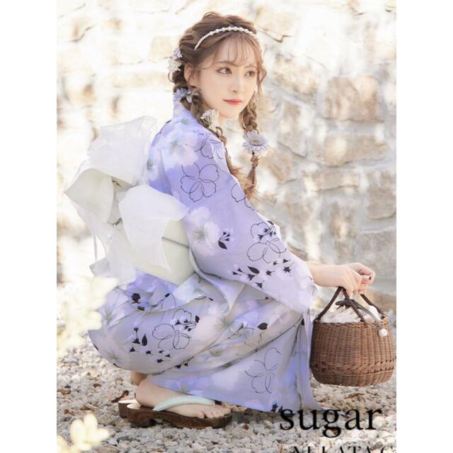 sugar完売♡パステルパープル花浴衣 レディースの水着/浴衣(浴衣)の商品写真