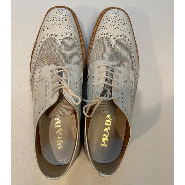 PRADA プラダ ウイングチップ メンズシューズ 厚底 - ドレス/ビジネス