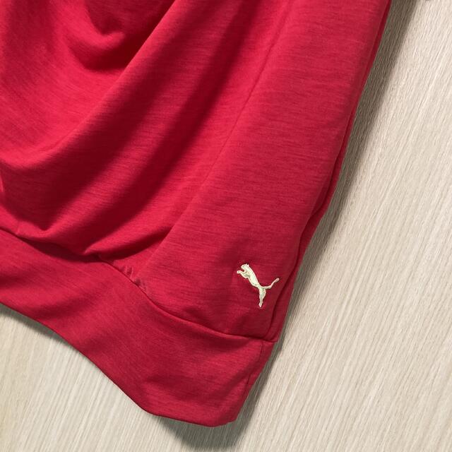 PUMA(プーマ)の超美品 PUMA プーマ レディース L 半袖 トップス Tシャツ 赤 レディースのトップス(Tシャツ(半袖/袖なし))の商品写真