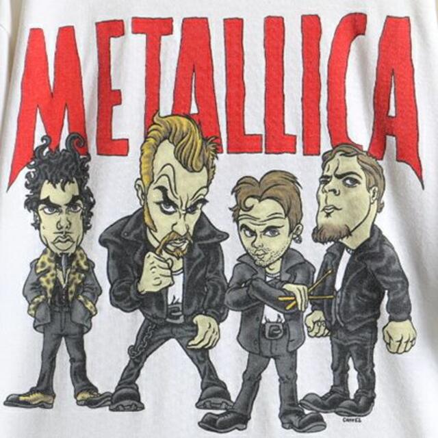 90s USA製 ☆ メタリカ 両面 プリント 半袖 Tシャツ メンズ XL メタリカ スカル柄 両面プリント ツアー Tシャツ 黒 XL