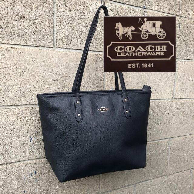 COACH - コーチ COACH ブラック 黒 トートバッグ A4サイズOK 上品