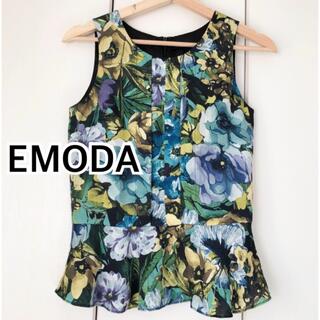 エモダ(EMODA)のEMODA/エモダ 花柄ペプラムトップス(カットソー(半袖/袖なし))