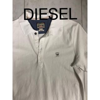 ディーゼル(DIESEL)のディーゼル　ホワイト　ポロシャツ　sizeM(ポロシャツ)