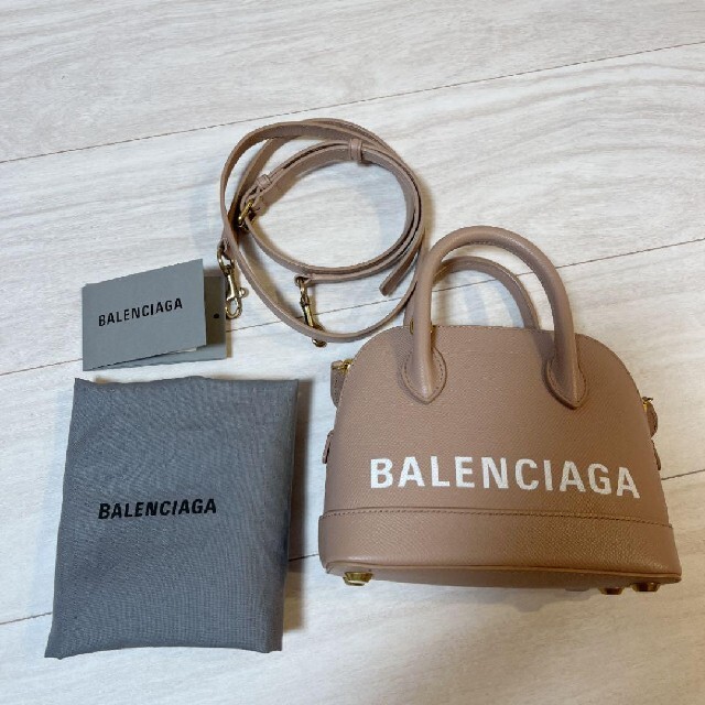 高級品市場 BALENCIAGA ショルダー ミニバッグ ピンクベージュ tdh