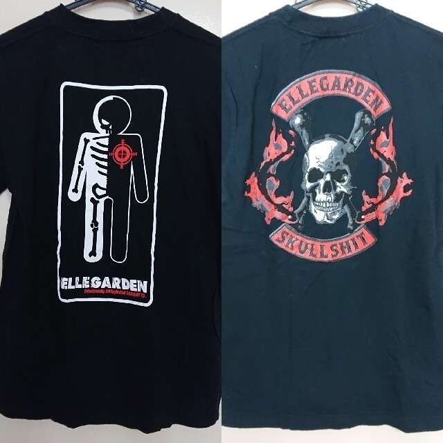 【送料無料】ELLEGARDEN Tシャツ２枚 髑髏 銃 skull shit