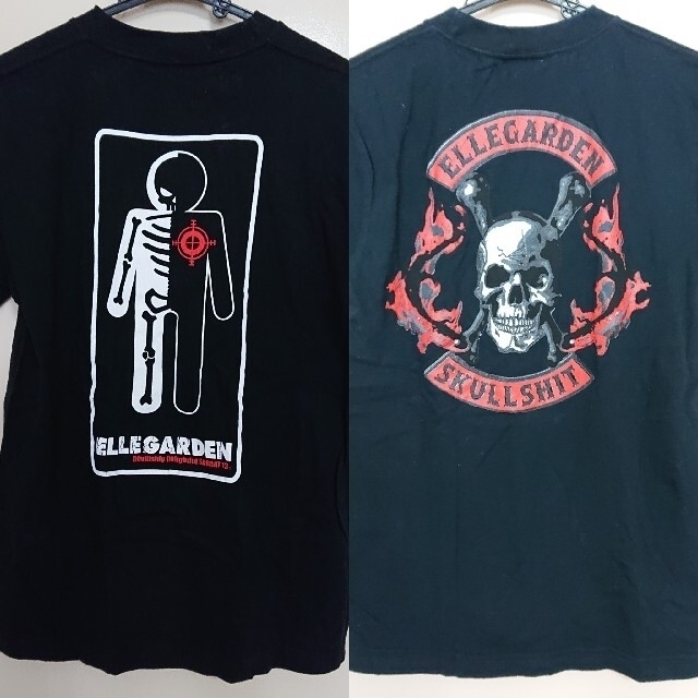 SKULL SHIT(スカルシット)の【送料無料】ELLEGARDEN Tシャツ２枚 髑髏 銃  skull shit エンタメ/ホビーのタレントグッズ(ミュージシャン)の商品写真