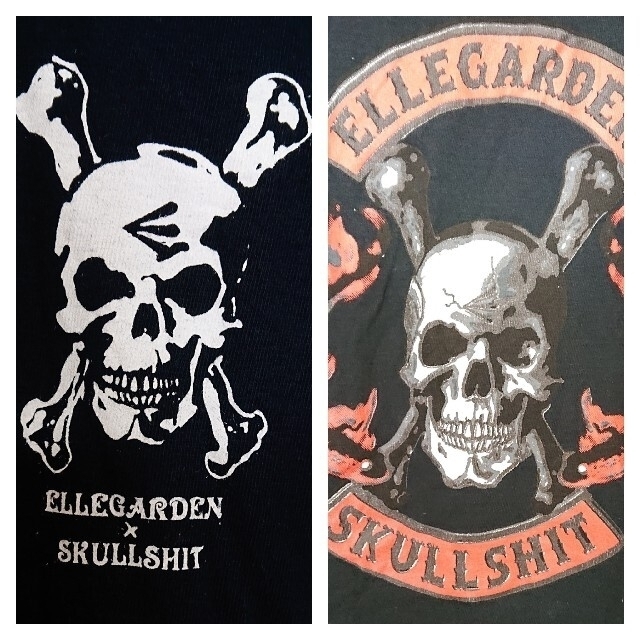 SKULL SHIT(スカルシット)の【送料無料】ELLEGARDEN Tシャツ２枚 髑髏 銃  skull shit エンタメ/ホビーのタレントグッズ(ミュージシャン)の商品写真