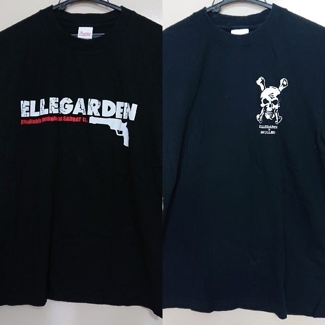 SKULL SHIT(スカルシット)の【送料無料】ELLEGARDEN Tシャツ２枚 髑髏 銃  skull shit エンタメ/ホビーのタレントグッズ(ミュージシャン)の商品写真