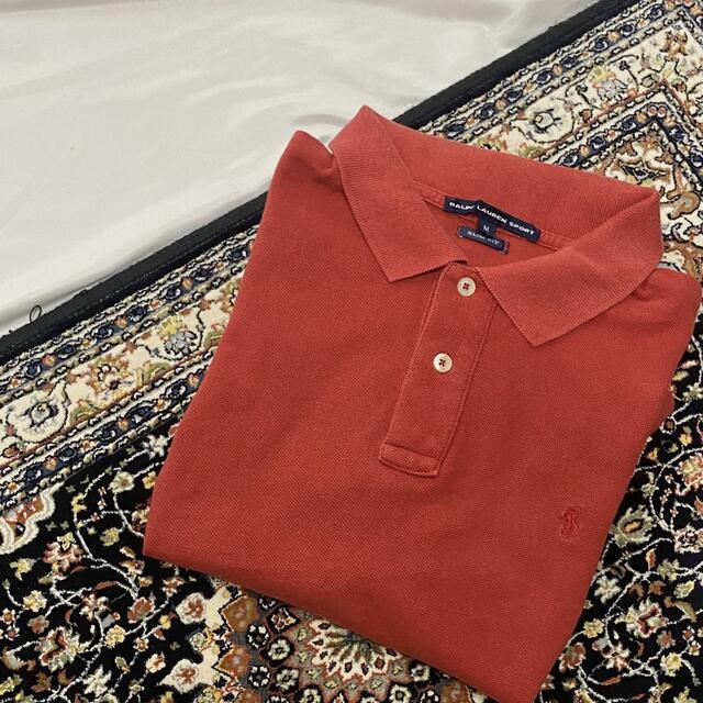 Ralph Lauren(ラルフローレン)の古着屋　ラルフローレン　くすみ赤　ポロシャツ レディースのトップス(ポロシャツ)の商品写真