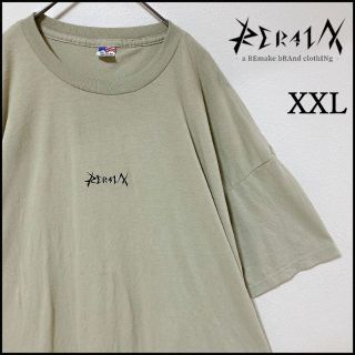 メンズ服ロゴ刺繍半袖Tシャツ2XL　古着屋 ブランド　ストリート系　大きめ　夏物(Tシャツ/カットソー(半袖/袖なし))