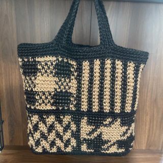 麻ひもバッグ　ハンドメイド(バッグ)