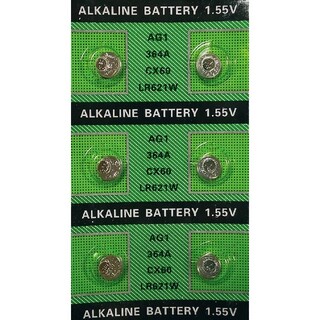 アルカリLR621ボタン電池６個セット(その他)
