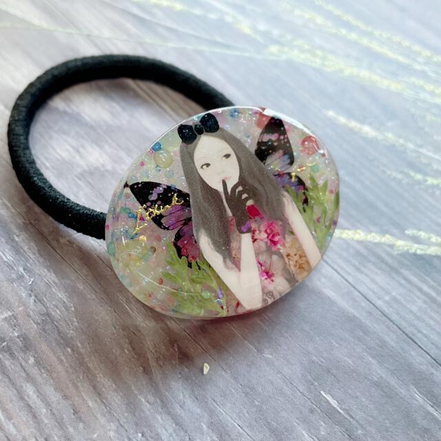 レジン ヘアゴム 妖精の女の子♡