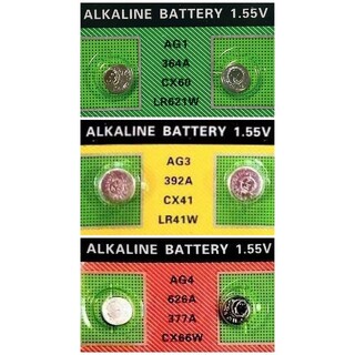 アルカリボタン電池 LR621，AG3，377 各２個（計６個セット）(その他)