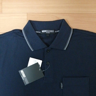 ミチコロンドン(MICHIKO LONDON)のL　ミチコロンドンコシノ　新品　半袖ポロシャツ　紺(ポロシャツ)