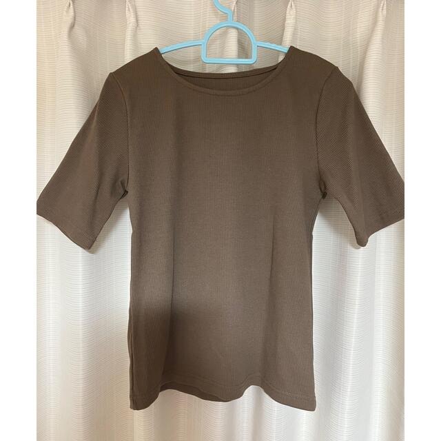 clear(クリア)の5分袖リブTシャツ レディースのトップス(Tシャツ(半袖/袖なし))の商品写真