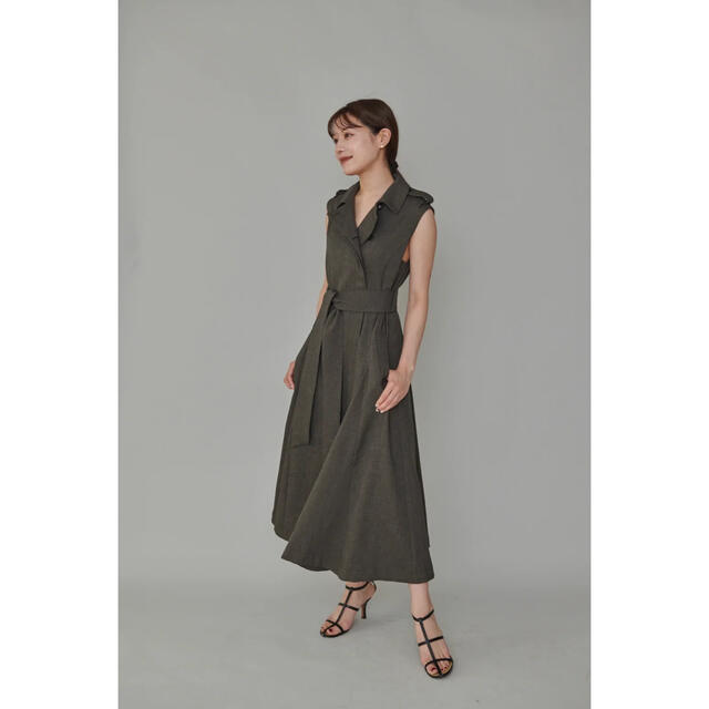 L'or Sleeveless Coat Dress 【Black】 レディースのワンピース(ロングワンピース/マキシワンピース)の商品写真