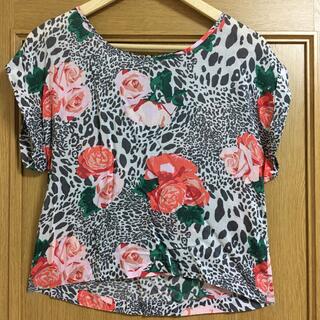 トップショップ(TOPSHOP)のTop shop 薔薇とレオパード柄のシャツ(Tシャツ(半袖/袖なし))