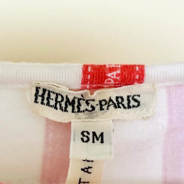 Hermes(エルメス)のエルメス HERMES カットソー ノースリーブ ボルデュック トップス リボン レディースのトップス(カットソー(半袖/袖なし))の商品写真