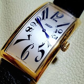TISSOT ティソ ヘリテージ バナナウォッチ ホワイト ゴールド メンズ