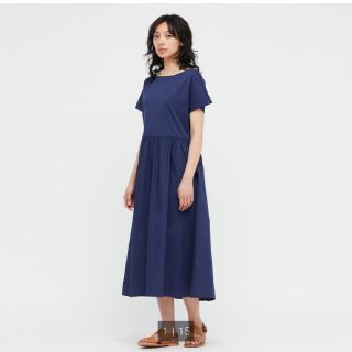 ユニクロ(UNIQLO)のコンビネーションフレアワンピース(ロングワンピース/マキシワンピース)