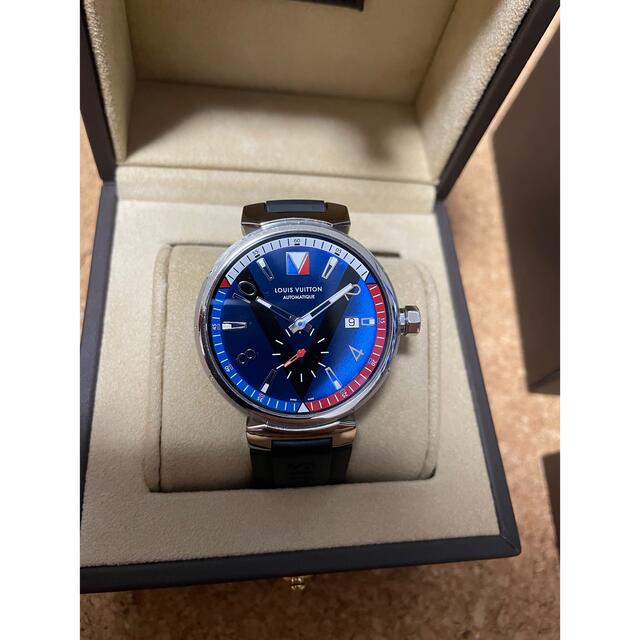 LOUIS VUITTON(ルイヴィトン)の【レア】ルイ ヴィトン タンブール オトマティック ブルー スモールセコンド メンズの時計(腕時計(アナログ))の商品写真
