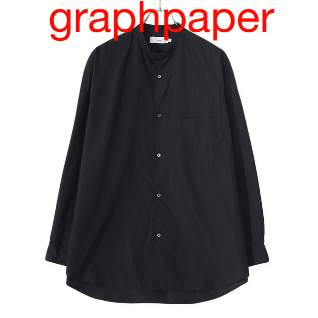 graphpaper 21aw ブロードオーバーサイズ バンドカラーシャツ