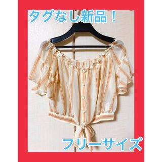 リリーブラウン(Lily Brown)の新品❗️リリーブラウン LilyBrown⭐︎2way ストライプブラウス(シャツ/ブラウス(半袖/袖なし))