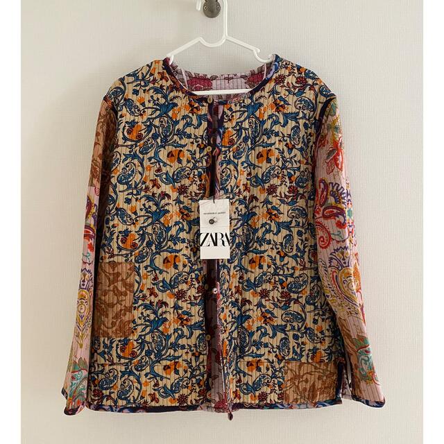 ZARA - ZARAパッチワークジャケットMサイズ新品タグ付きの通販 ZARA - ZARAパッチワークジャケットMサイズ新品タグ付きの通販