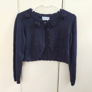 マザウェイズ(motherways)のニットボレロ　ネイビー　140 MotherWays(カーディガン)