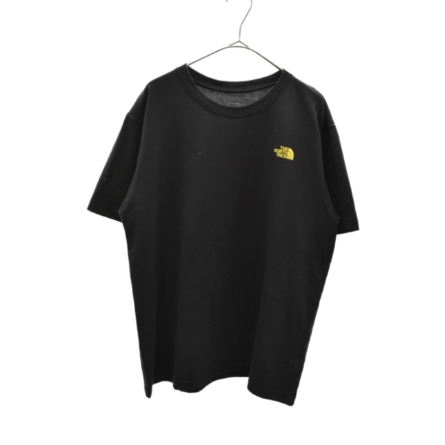 THE NORTH FACE(ザノースフェイス)のTHE NORTH FACE ザノースフェイス Square Logo Tee スクエアロゴ 半袖Tシャツ ブラック/イエロー nt31957 メンズのトップス(Tシャツ/カットソー(半袖/袖なし))の商品写真