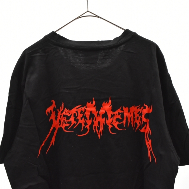 VETEMEMES ヴェトミームス 16SS DAVEL TRAN フロントプリント半袖Tシャツ カットソー ブラック