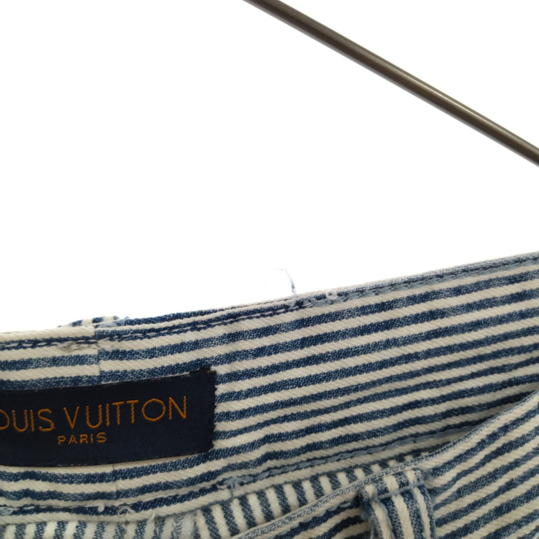 LOUIS VUITTON(ルイヴィトン)のLOUIS VUITTON ルイヴィトン 21SS ストライプモノグラムデニムパンツ RM182M FMB HFY07W ブルー メンズのパンツ(デニム/ジーンズ)の商品写真