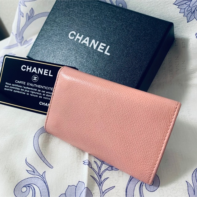 CHANEL - CHANEL 6連 キーケース/キーリング ピンク ココボタンの通販 ...