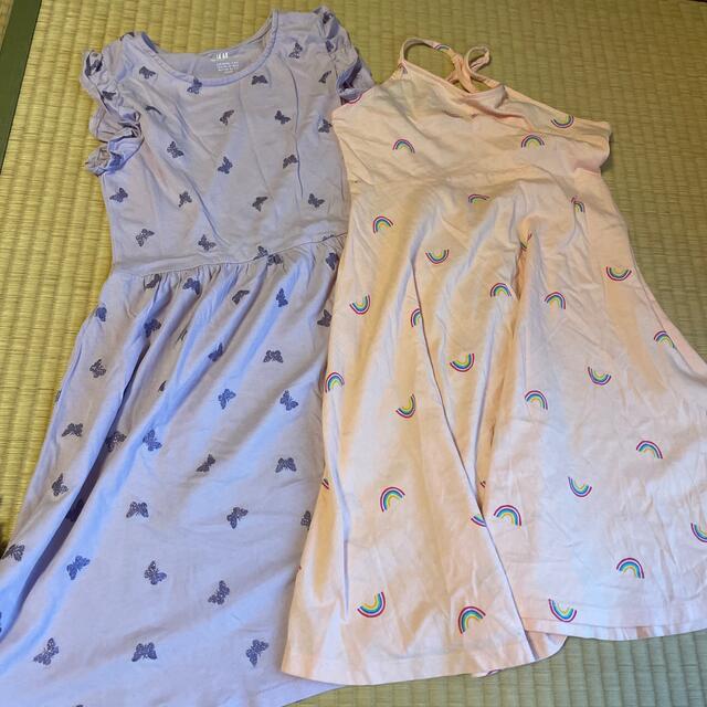 H&M(エイチアンドエム)の120くらい、ワンピ2枚セット キッズ/ベビー/マタニティのキッズ服女の子用(90cm~)(ワンピース)の商品写真