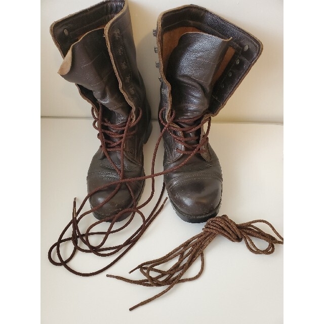 陸上自衛隊️旧型半長靴・新品替え紐付25.5㎝