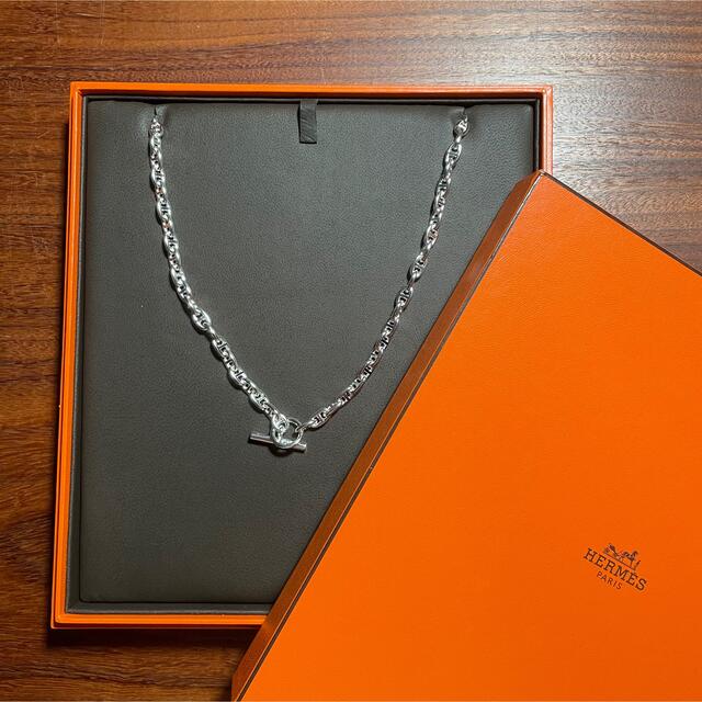 HERMES - HERMÈS シェーヌダンクル シルバー ネックレス TPM HERMES - HERMÈS シェーヌダンクル シルバー ネックレス TPM